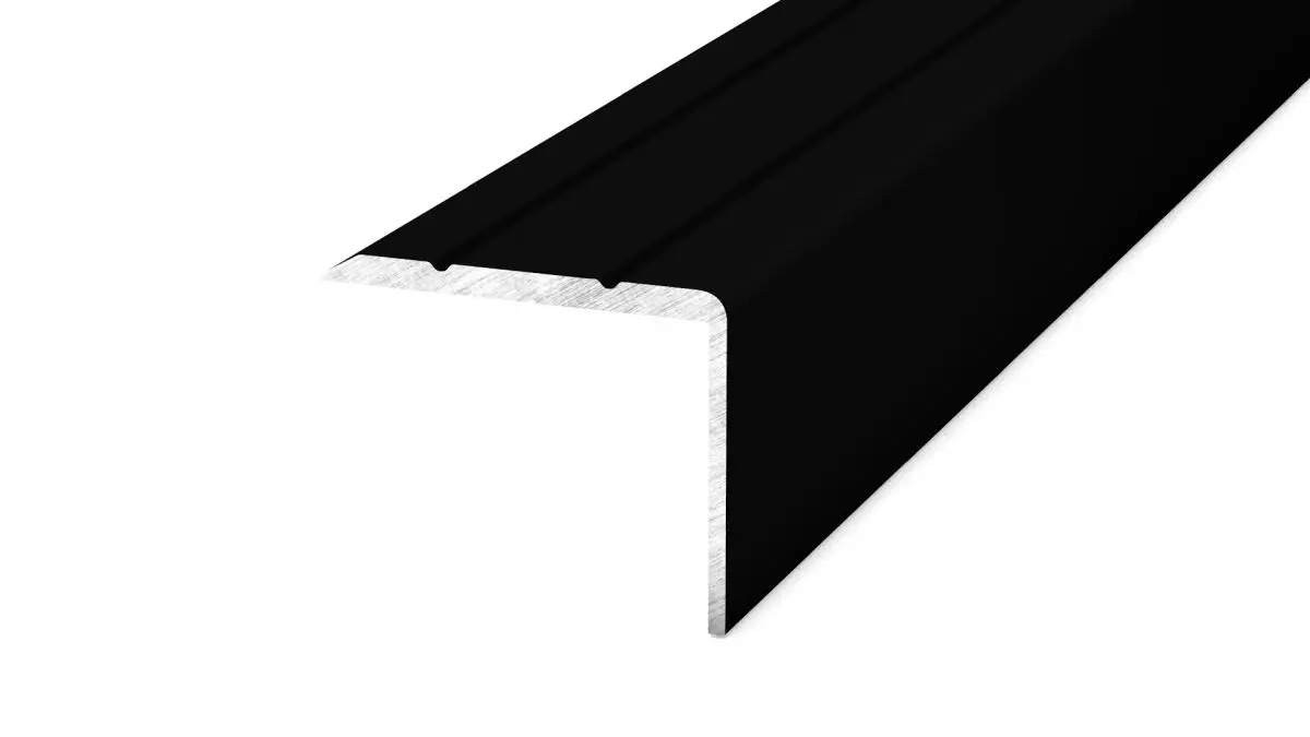 Angle profile 24.5 x 20 mm self-adhesive black powder-coated - 1.00 m
