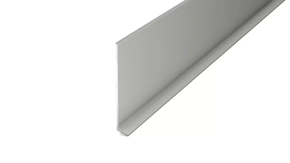 Aluminum skirting board for adhesive mounting 11 x 80 mm titan