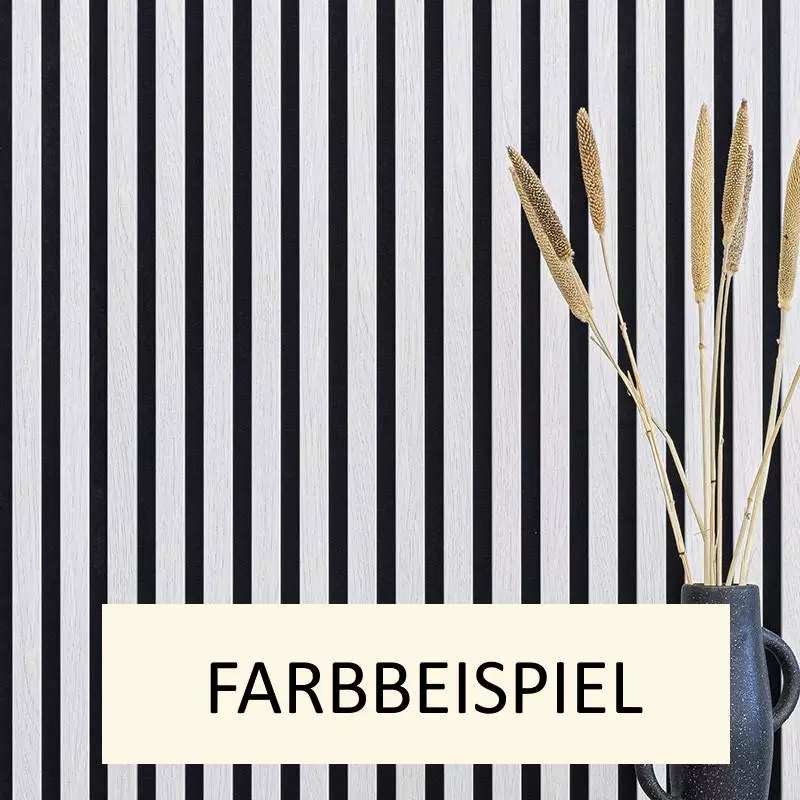 Akustikpaneel WAVE - Filzfarbe Schwarz 2600x400mm - verschiedene Farben