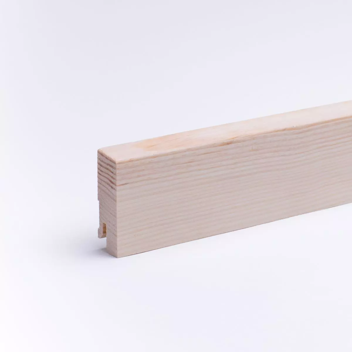 solid wood skirting 60 mm with chamfered front edge untreated pine