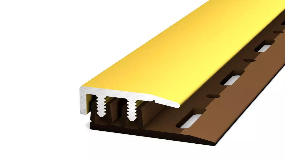 Profi-Design end profile - For installation heights of 4.0 - 7.5 mm - Gold