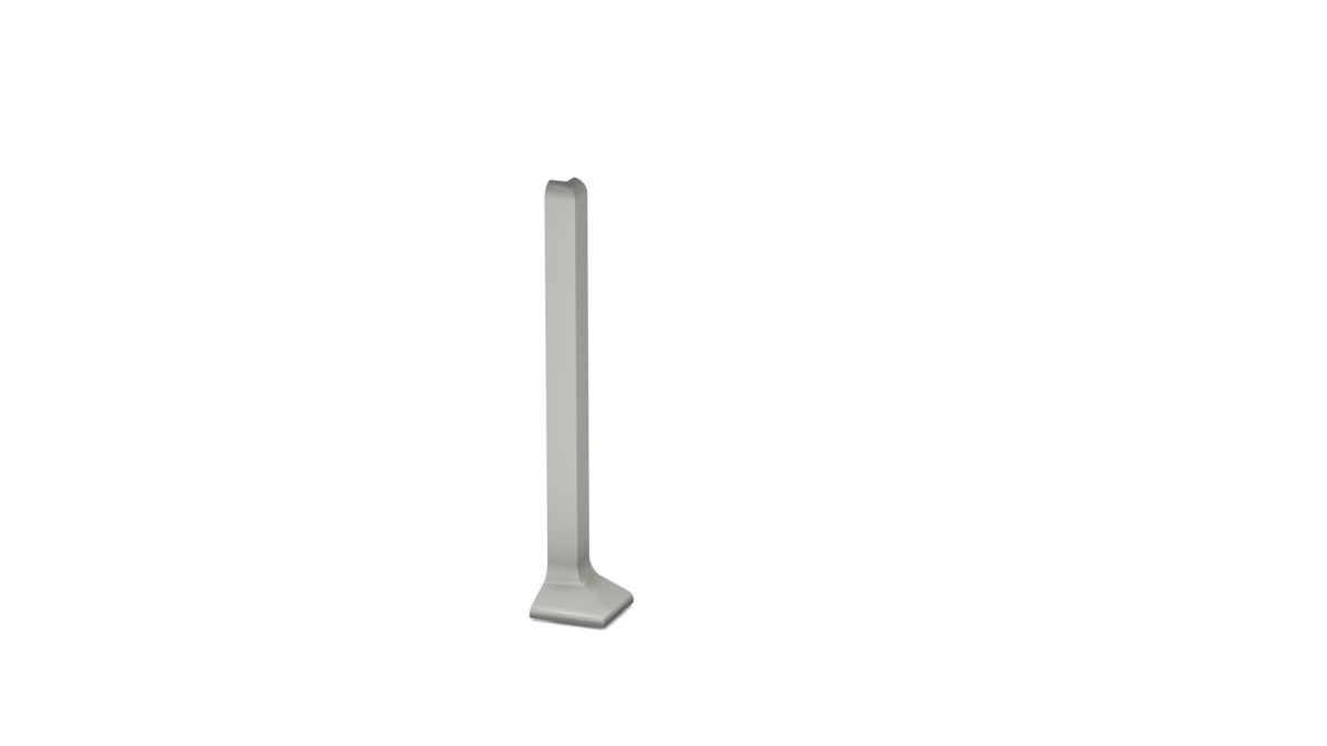 Angle extérieur pour plinthe aluminium à coller 80mm - Titane