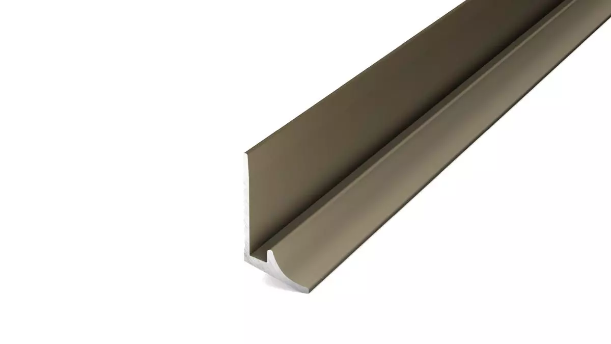 Aluminum Base Profile 11x22 mm - Matt stainless steel