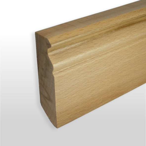 Sockelleiste Berliner Profil 60mm - Buche gelackt