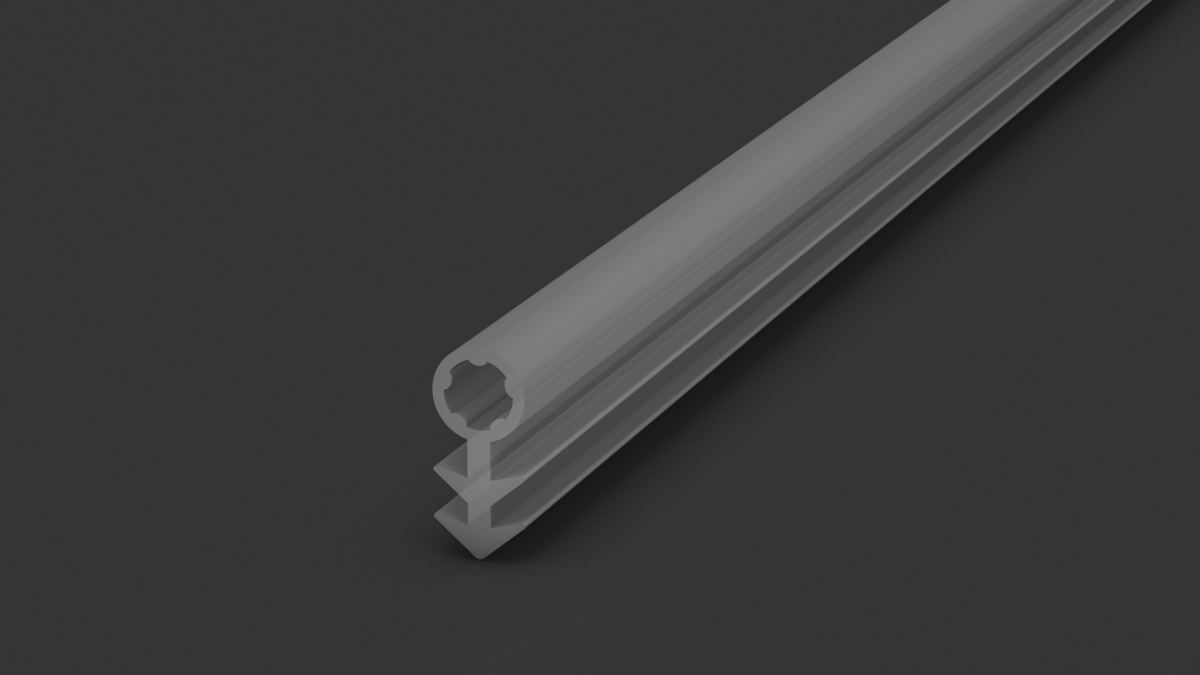 Transparent rubber seal - roll of 100m