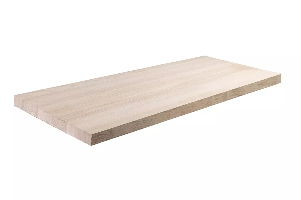 Solid wood table top in thickness 60 mm natural oak