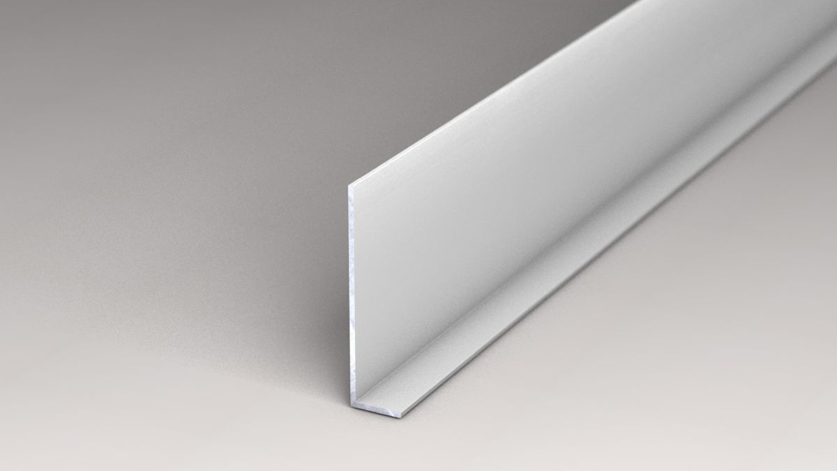 Aluminum skirting silver vinyl floor 14,5 x 60mm