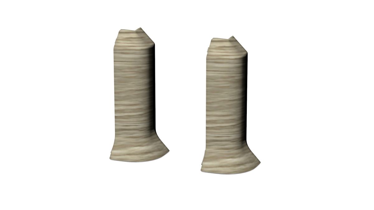 Prinz angoli esterni - Plastica. per hartschaum-battiscopa 60 mm. - N. 811 - Rovere barbate