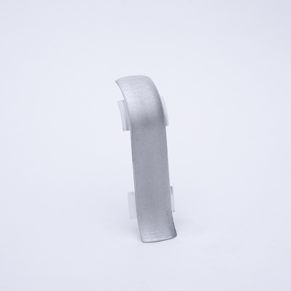 connector for metal skirting brushed aluminium