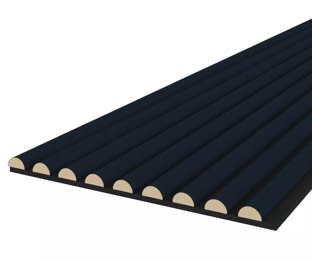 Akustikpaneel WAVE - Filzfarbe Schwarz 2600x400mm - verschiedene Farben