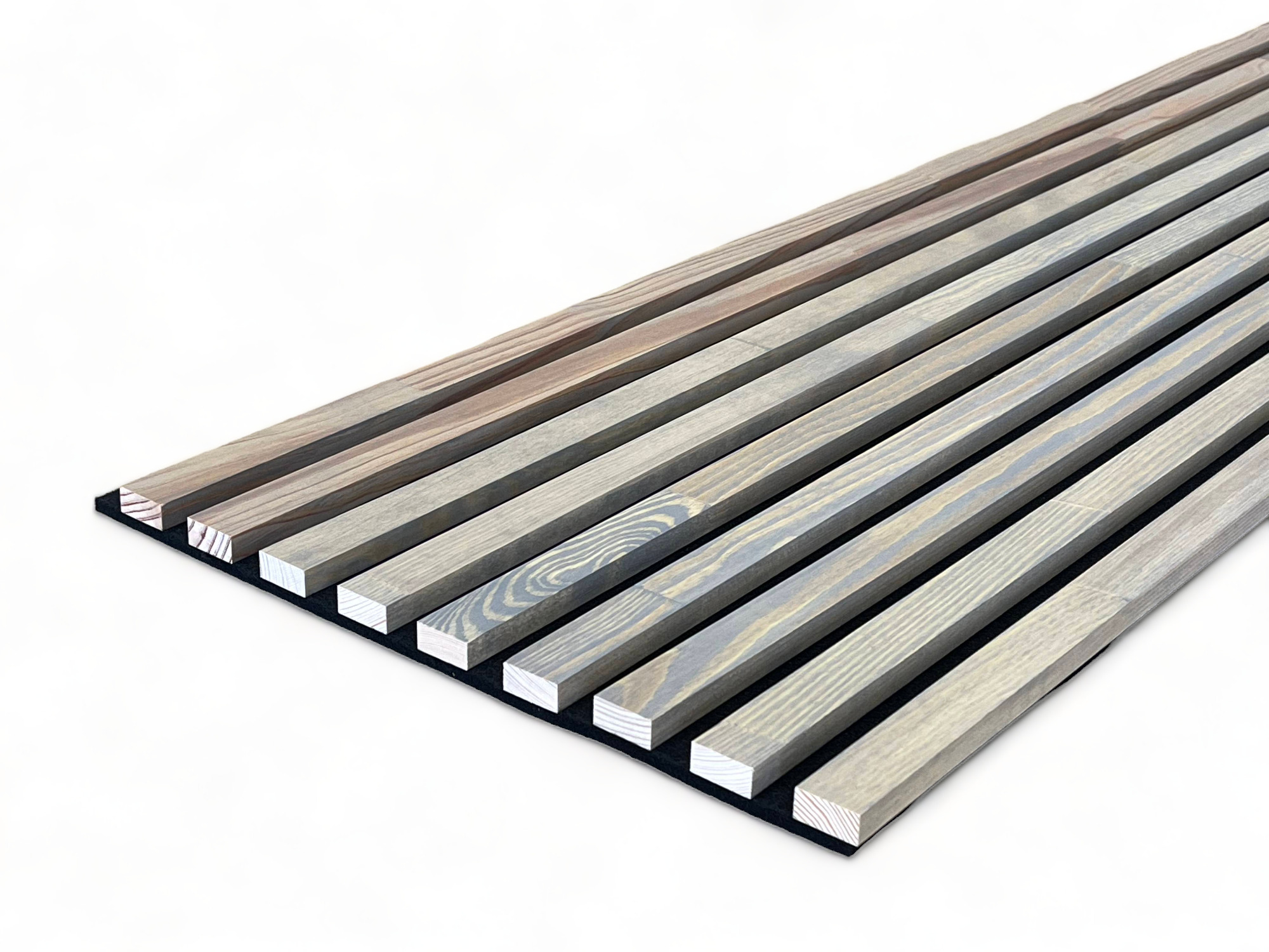 Muster für Massivholz Akustikpaneele Kiefer - Glacier Grey