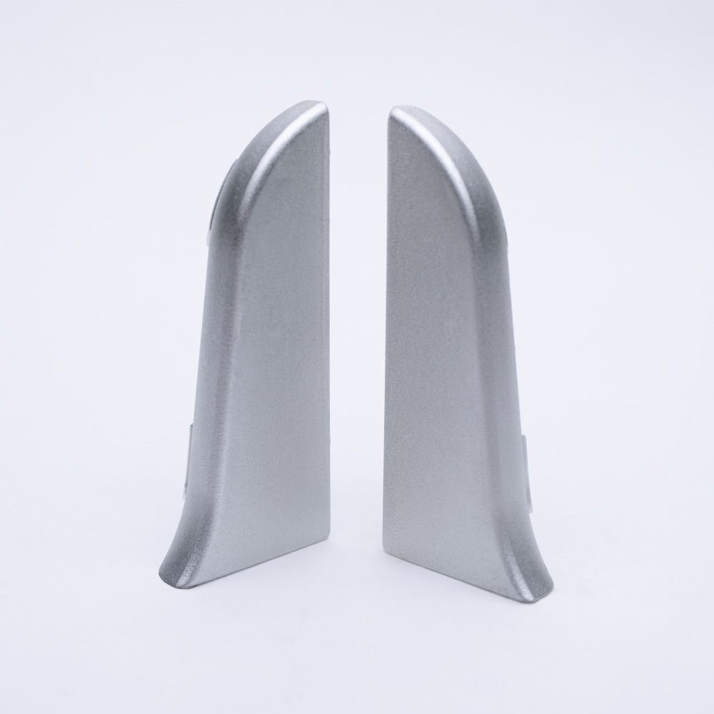 end caps for metal skirting brushed aluminium