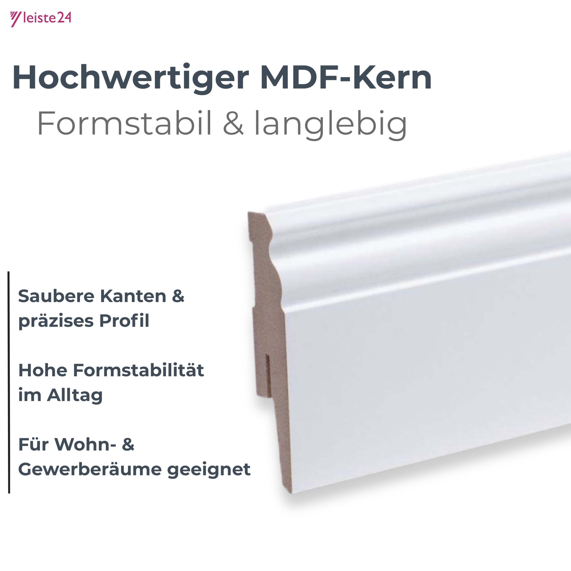 Aktionspaket 31,2 Meter Sockelleisten Berliner Profil 60 mm Weiß