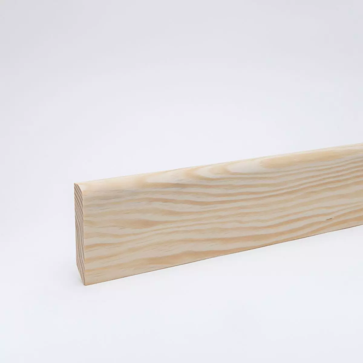 Solid wood skirting board rounded 90mm - pine raw