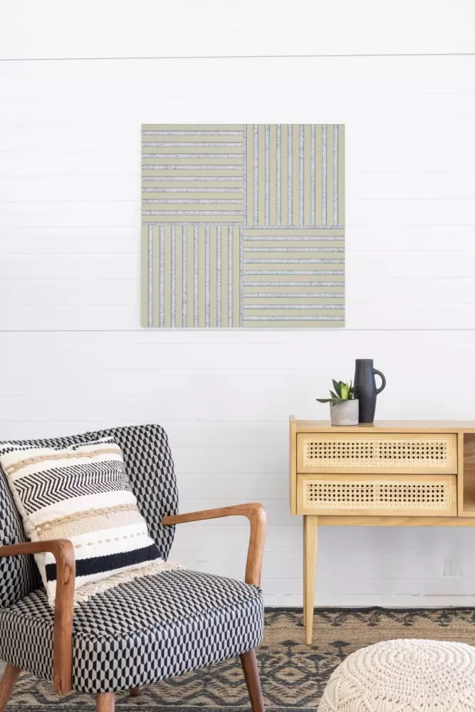 Acoustic panel 400 x 400 mm Olive - Grey acoustic felt