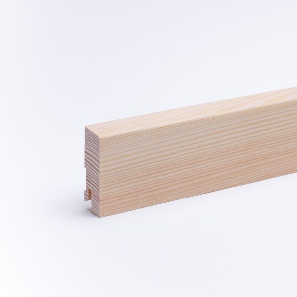 Massivholz-Sockelleiste 60mm abgeschrägt - Kiefer geölt