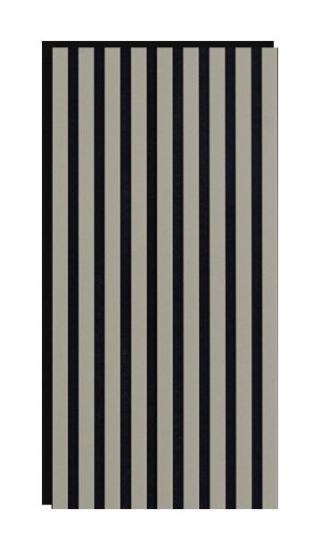 Panneau acoustique 800 x 400mm Olive - Feutre acoustique noir - Revêtement mural