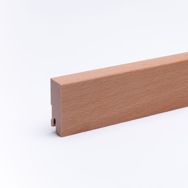 solid wood skirting 60mm with chamfered front edge oiled beech