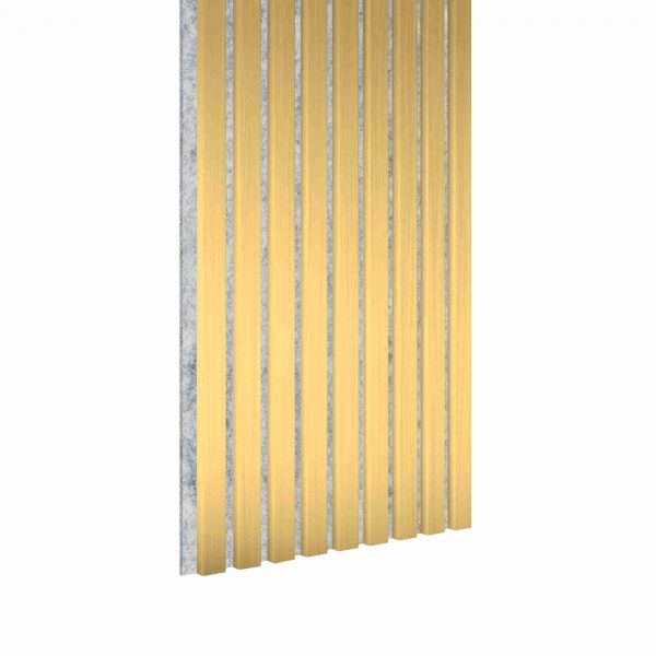Panel acústico 2600 x 400mm dorado - Fieltro acústico gris