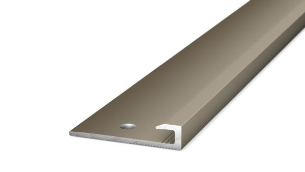 Aluminium-Einschubprofil - gelocht. Für Belagstärken von 2,5 - 3,0 mm.