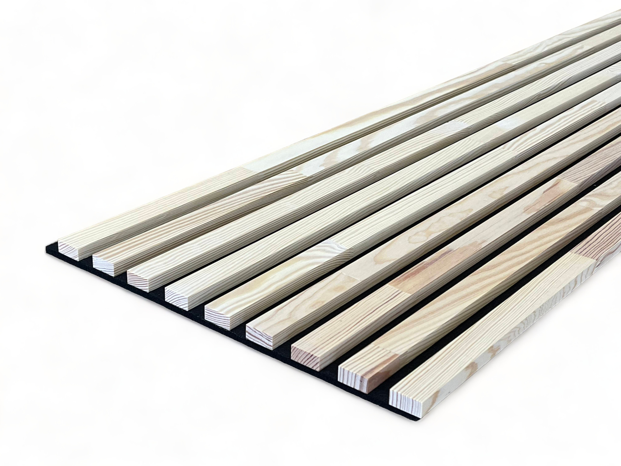 Pannelli acustici in legno massiccio 2600 x 400 mm di pino - Bianco calce, Akustikpaneele Massivholz, Pannelli acustici, Rivestimento di pareti e  facciate