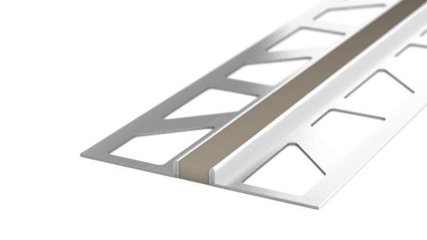 Junta de dilatación de acero inoxidable - junta de silicona - para cubiertas de 3mm - GrisBeige 3m