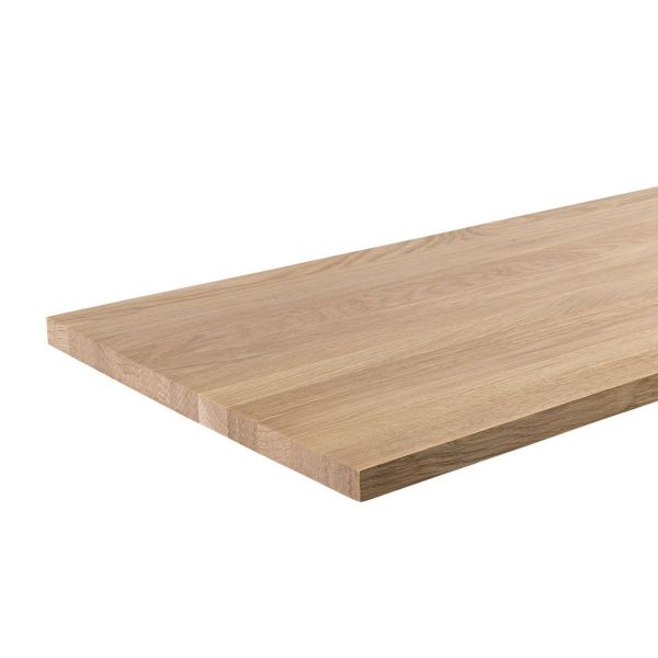 Piano tavolo in legno massello spessore 40 mm rovere naturale