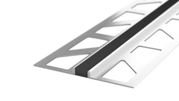 Junta de dilatación de acero inoxidable - junta de silicona - para revestimientos de 3mm - Antracita