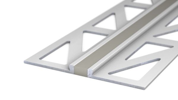 Profilé aluminium pour joint de dilatation - joint silicone - pour revêtement 2,5mm - Gris 3m