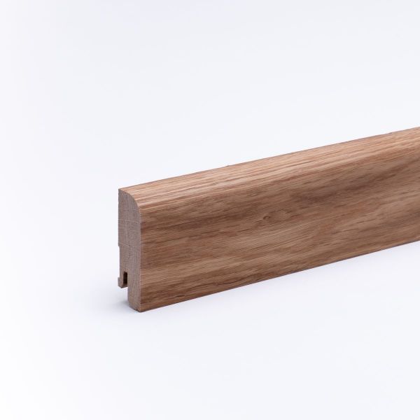 Battiscopa in legno massello 60x16mm tondo - rovere oliato