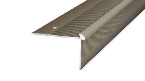 Profilo per gradini per rivestimenti da 2,5 mm in acciaio inox opaco - 2,50 m