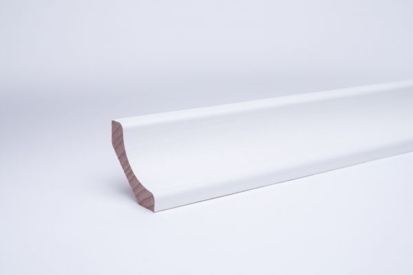 Hohlkehlleiste Massivholz 22 x 22mm Weiß lackiert
