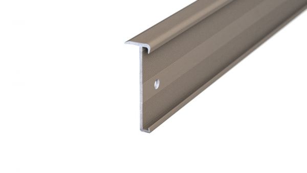 Profilo paragradino n. 271 per decking 2-3 mm, acciaio inox opaco - 3,00 m
