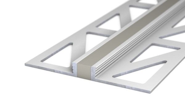 Joint de dilatation en aluminium - joint silicone - pour revêtement 4,5mm - Gris 3m