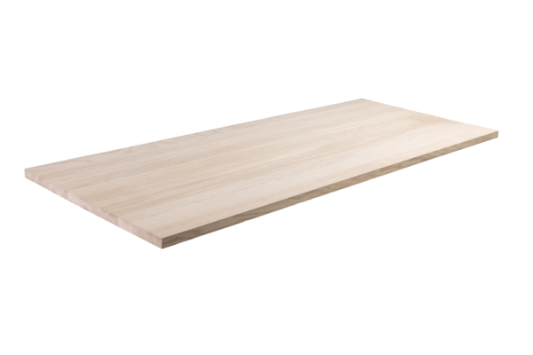 Massivholzplatte 22mm Arbeitsplatte Tischplatte Eiche natur - durchgehende Lamellen 25mm