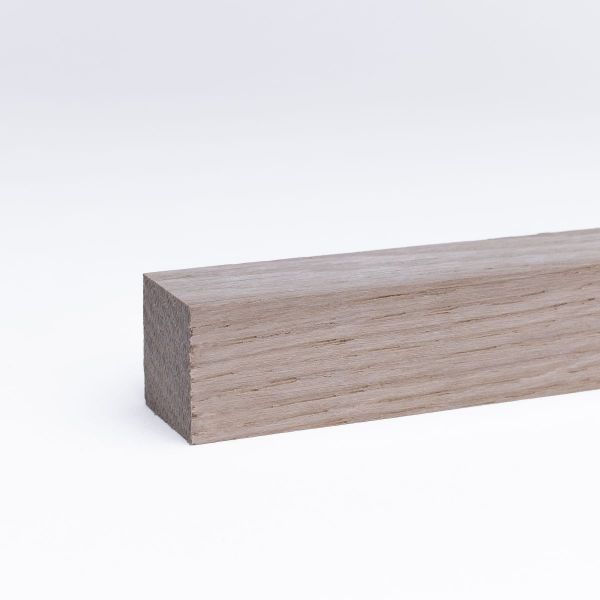 Massivholz Sockelleiste / Vierkantleiste 20 x 20 mm Eiche roh