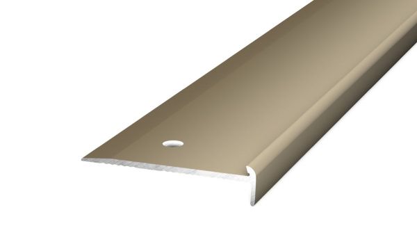 Treppenkantenprofil für 2,5mm Beläge Edelstahl Matt Optik - 2,50 m