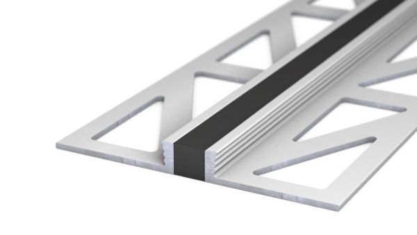 Profilé aluminium pour joint de dilatation - joint silicone - pour revêtement 4,5mm - Anthracite 3m