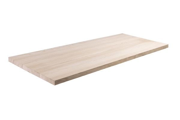 Massivholzplatte Tischplatte in Stärke 40mm Eiche natur - durchgehende Lamellen