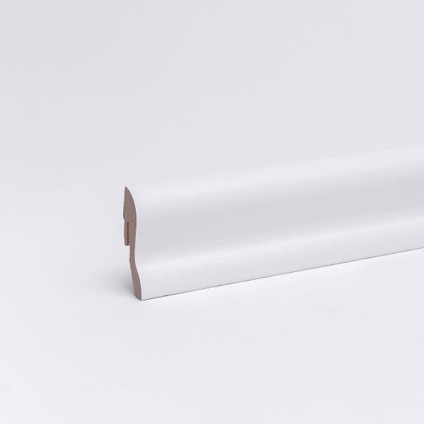 Furnier-Sockelleiste 40mm deckend weiß lackiert