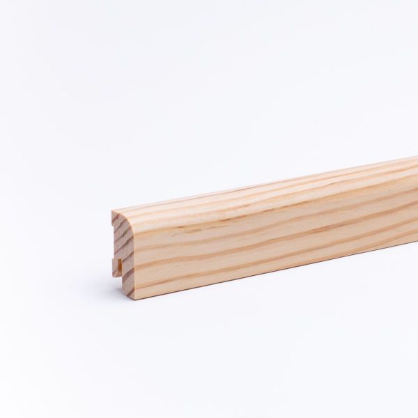 Massivholz-Sockelleiste 40mm abgerundet - Kiefer geölt