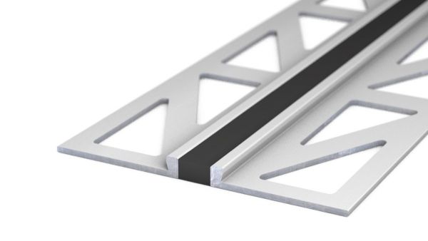 Profilé aluminium pour joints de dilatation - joint silicone - pour revêtements 2,5mm - Anthracite 3