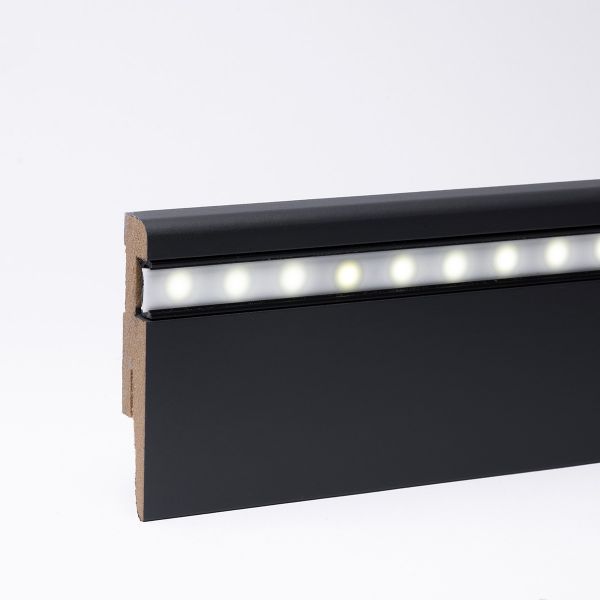 LED-Sockelleiste Weimarer Profil 80mm - Grau/Anthrazit
