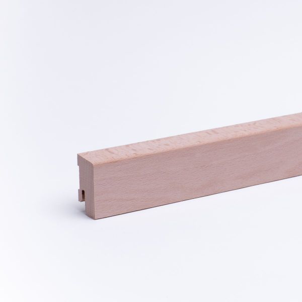 solid wood skirting 40mm with chamfered front edge untreated beech