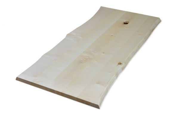 Rodaja de árbol, tapa de arce 22mm madera maciza con borde de árbol - listones continuos