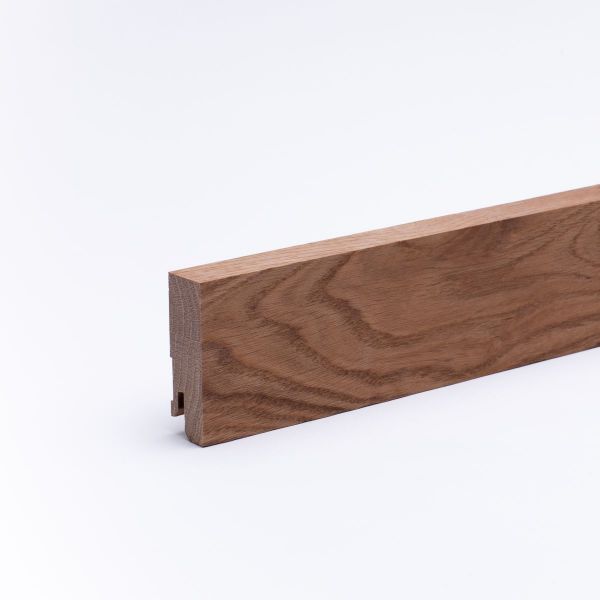 Zócalo de madera maciza 60x16mm cuadrado - roble aceitado
