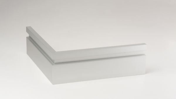 Angolo esterno per LED-Zoccolino di metallo 80 x 13mm con clip 357 - argento
