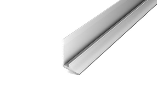Aluminium-Sockelprofil 380 für Beläge 2-3 mm - Silber