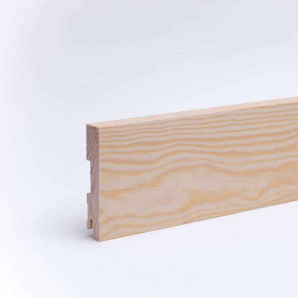 Plinthe en bois véritable carré 100 mm pin huilé
