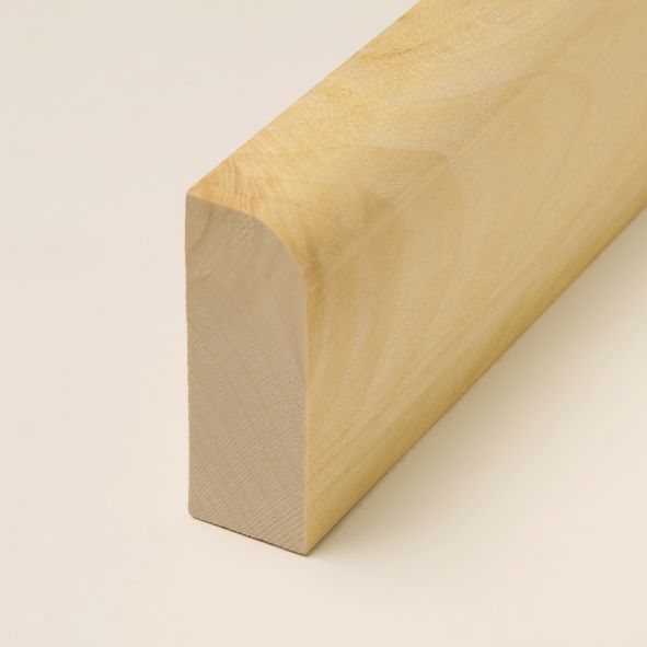 Plinthe en bois véritable avec arrondi bord avant 100 mm érable huilé